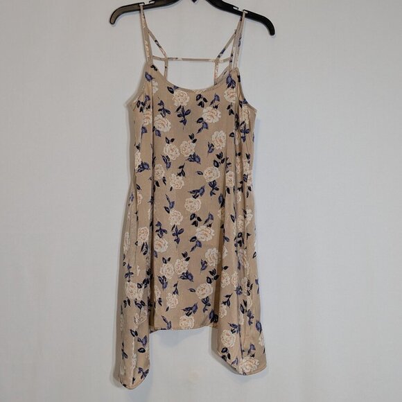 TRIXXI Dust Rose Pink Floral Satin Mini Tank Dress; Size M - Picture 1 of 5